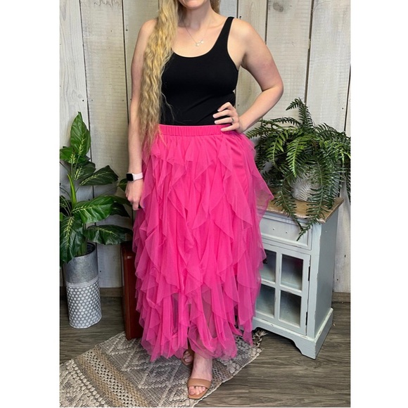 Sincerely Jules Barbie Pink Ruffle Tulle Skirt - Picture 4 of 16